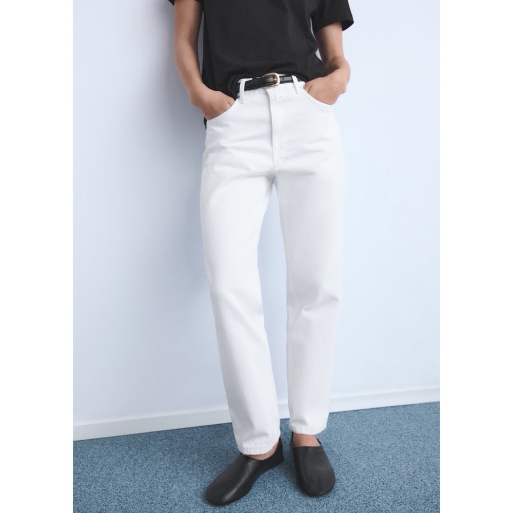 MANGO Mid-rise straight jeans